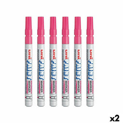 Markeerset Uni-Ball PX-21L 6 Onderdelen Roze (2 Stuks)