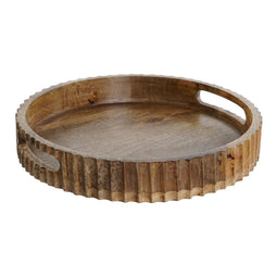 Snackdienblad DKD Home Decor Donkerbruin Mangohout 30 x 30 x 5 cm