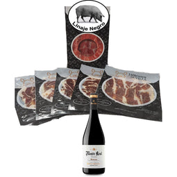 Iberische ham van met graan gevoerde varkens Linaje Negro 100 g 5 Enveloppen