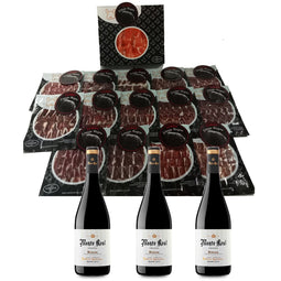 Iberische ham van met graan gevoerde varkens Linaje Negro 100 g 15 Enveloppen