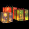 Kerstfiguur cadeaudoos 3 st verlicht 64 warmwitte LED's