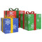Kerstfiguur cadeaudoos 3 st verlicht 64 warmwitte LED's