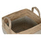 Basket spelset Home ESPRIT Wit Natuurlijk Lichtbruin PVC Zeegras Russen 43 x 38 x 36 cm (2 Onderd...