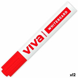 Whiteboard-marker Molin Viva Rood (12 Stuks)