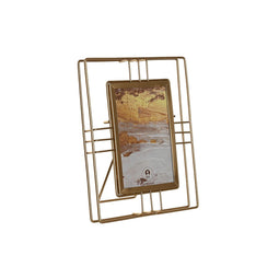 Fotolijsten Home ESPRIT Gouden Metaal Kristal 17,5 x 2,5 x 22,5 cm (12 Stuks)