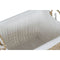 Basket spelset Home ESPRIT Wit Natuurlijk Metaal Modern 45 x 34 x 36 cm (3 Onderdelen)