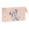 Pennenetui met 3 vakken Minnie Mouse Baby Roze 22 x 12 x 3 cm