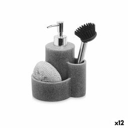 Reinig & Opberg Kit Grijs Plastic Polyresin (12 Stuks) Keuken