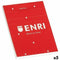 Schrijfblok ENRI Rood A5 80 Lakens (5 Stuks)
