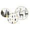 Serviesset DKD Home Decor Wit Grijs Gouden Porselein Rendier Kerstmis 18 Onderdelen 27 x 27 x 2 c...