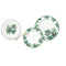 Serviesset DKD Home Decor Wit Groen Porselein Blad van een plant Kerstmis 18 Onderdelen 27 x 27 x...