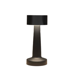 Anna's Collection - Draadloze tafellamp warm wit dimbaar led inclusief usb kabel 21x9 cm mat zwart