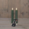 Anna's Collection - Dinerkaars wax led bewegende vlam op batterij met afstandsbediening 2 stuks h...