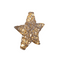 Anna's Collection - Ster jute/katoen 10led warm wit op batterij met timer 30x5 cm