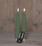 Anna's Collection - Dinerkaars kerstboom wax led 3d vlam op batterij met afstandsbediening 2 stuk...