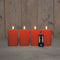 Anna's Collection - Stompkaars wax led 3d vlam op batterij met afstandsbediening 4 stuks 4x 12.5x...