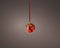 Lumineo - microled bal bo d14h14 cm rood/klassiek warm kerstverlichting