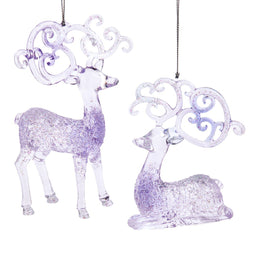 Kurt S. Adler - Ornament plastic rendier lavendel l13cm