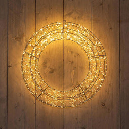 Anna's Collection - Krans metaal 1800led flash ip44 trafo met timer en dimmer 58x12 cm classic warm