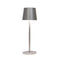 Anna's Collection - Draadloze tafellamp warm wit dimbaar led inclusief usb kabel 27.5x9 cm zilver