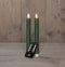 Anna's Collection - Dinerkaars swirl wax led bewegende vlam met afstandsbediening 2 stuks h23 cm...