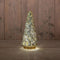 Anna's Collection - Kerstboompje glas 10led op batterij met timer 28.5x13 cm metallic goud