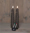 Anna's Collection - Dinerkaars kerstboom wax led 3d vlam op batterij met afstandsbediening 2 stuk...