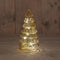 Anna's Collection - Kerstboompje glas 10led op batterij met timer 18.5x9.5 cm amber