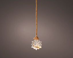 Lumineo - Micro LED ster BO d19h25 cm klassiek warm kerstverlichting