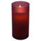 Magic Flame - LED kaars wax mat dnk roze glas 15cm
