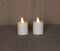 Anna's Collection - Batterijverlichting 2 stuks kaarsen bewegende vlam 5 x 5 cm ivoor met timer