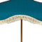 Hortus - Strandparasol bloemenprint franjes blauw - diameter220 cm