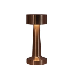 Anna's Collection - Draadloze tafellamp warm wit dimbaar led inclusief usb kabel 21x9 cm koper