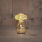 Anna's Collection - Paddenstoel glas led op batterij met timer 15x9.5 cm mercury goud