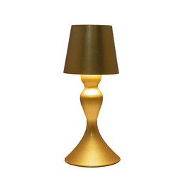 Anna's Collection - Draadloze tafellamp warm wit dimbaar led inclusief usb kabel 26x11 cm goud