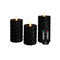 Anna's Collection - Stompkaars swirl wax led bewegende vlam met afstandsbediening set van 3 d7.5h...