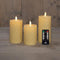Anna's Collection - Stompkaars swirl wax led bewegende vlam met afstandsbediening set van 3 d7.5h...