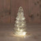 Anna's Collection - Kerstboompje glas 10led op batterij met timer 18.5x9.5 cm helder