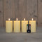 Anna's Collection - Stompkaars wax led 3d vlam op batterij met afstandsbediening 4 stuks 4x 12.5x...