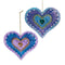 Kurt S. Adler - Ornament plastic paars hart l23cm