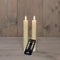 Anna's Collection - Dinerkaars wax led bewegende vlam op batterij met afstandsbediening 2 stuks h...