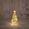 Anna's Collection - Kerstboompje glas led op batterij met timer 17.5x10.5 cm goud