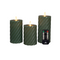 Anna's Collection - Stompkaars swirl wax led bewegende vlam met afstandsbediening set van 3 d7.5h...