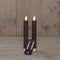 Anna's Collection - Dinerkaars wax led bewegende vlam op batterij met afstandsbediening 2 stuks h...