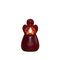 Anna's Collection - Kaars engel wax led 3d vlam op batterij met timer d8.5h14.5 cm bordeaux