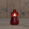 Anna's Collection - Kaars engel wax led 3d vlam op batterij met timer d8.5h14.5 cm bordeaux
