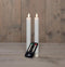 Anna's Collection - Dinerkaars swirl wax led bewegende vlam met afstandsbediening 2 stuks h23 cm wit