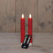 Anna's Collection - Dinerkaars wax led bewegende vlam op batterij met afstandsbediening 2 stuks h...