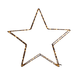 Anna's Collection - Ster 140led classic op batterij met timer ip44 6x40x38 cm zwart