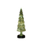 Anna's Collection - Kerstboompje glas led op batterij met timer 34x11 cm groen
